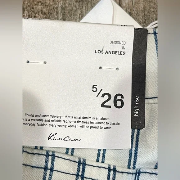 Kancan striped bell High Rise Super Striped Stretch jeans Women’s Size 5/26 NWT - Picture 4 of 11